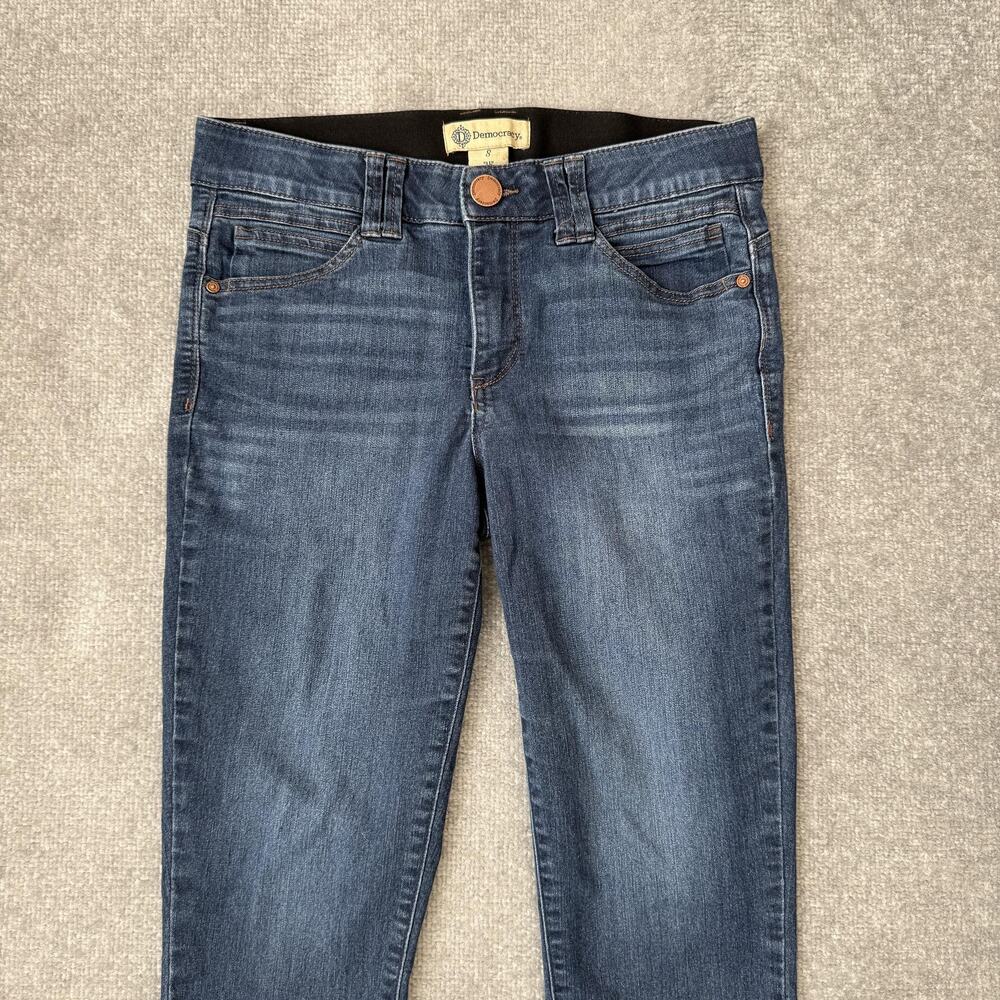 Democracy Jeans Womens 8 Blue Mid Rise Skinny Ab Technology Stretch Denim Pants - Picture 2 of 12
